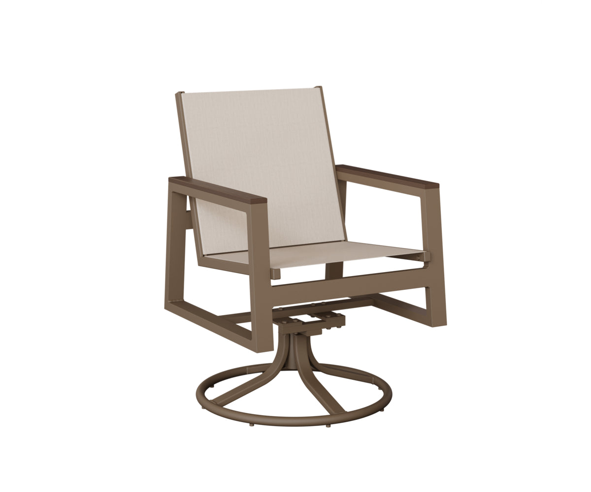 Vida Sling Swivel Rocker Dining Chair