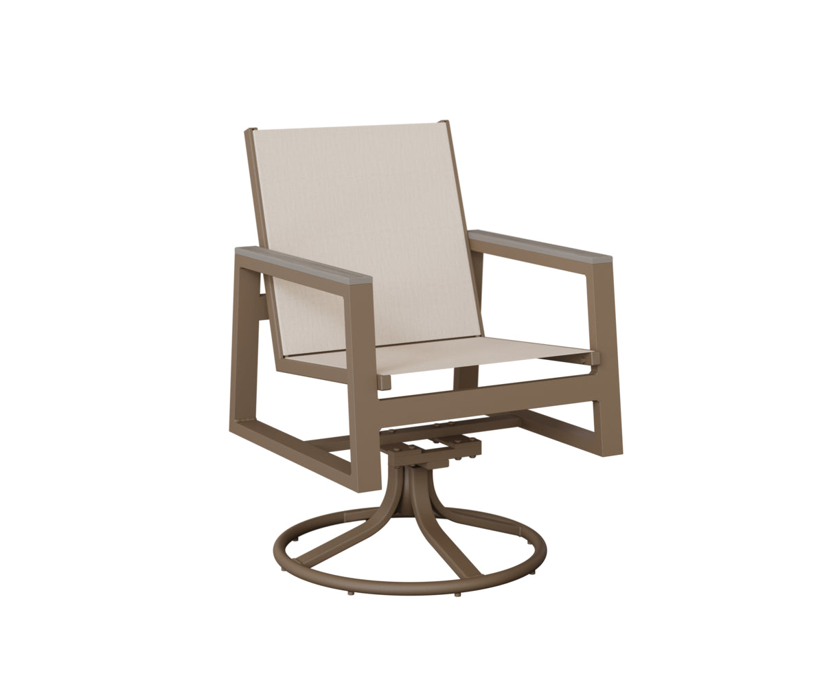 Vida Sling Swivel Rocker Dining Chair
