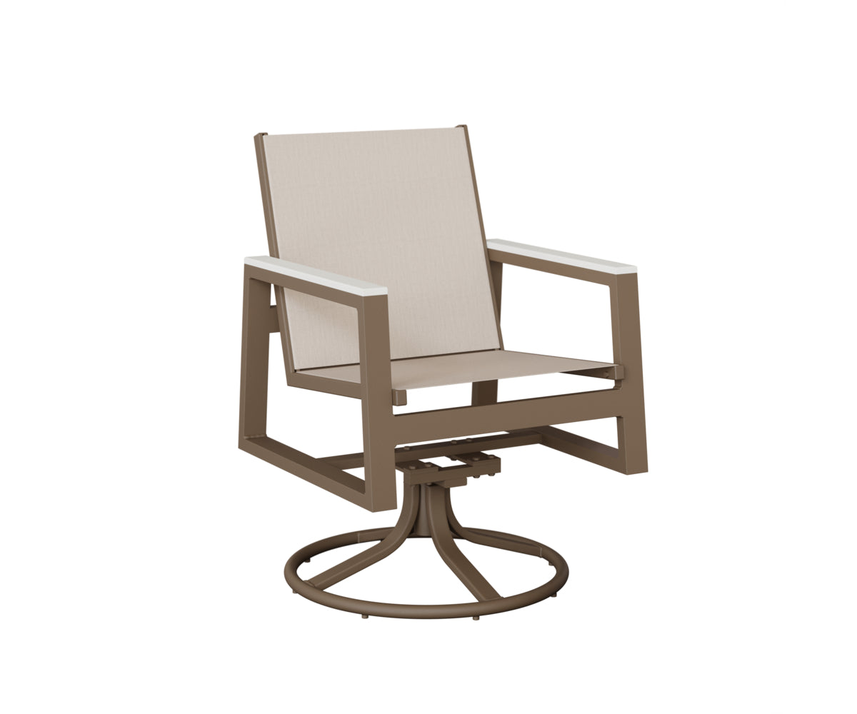 Vida Sling Swivel Rocker Dining Chair