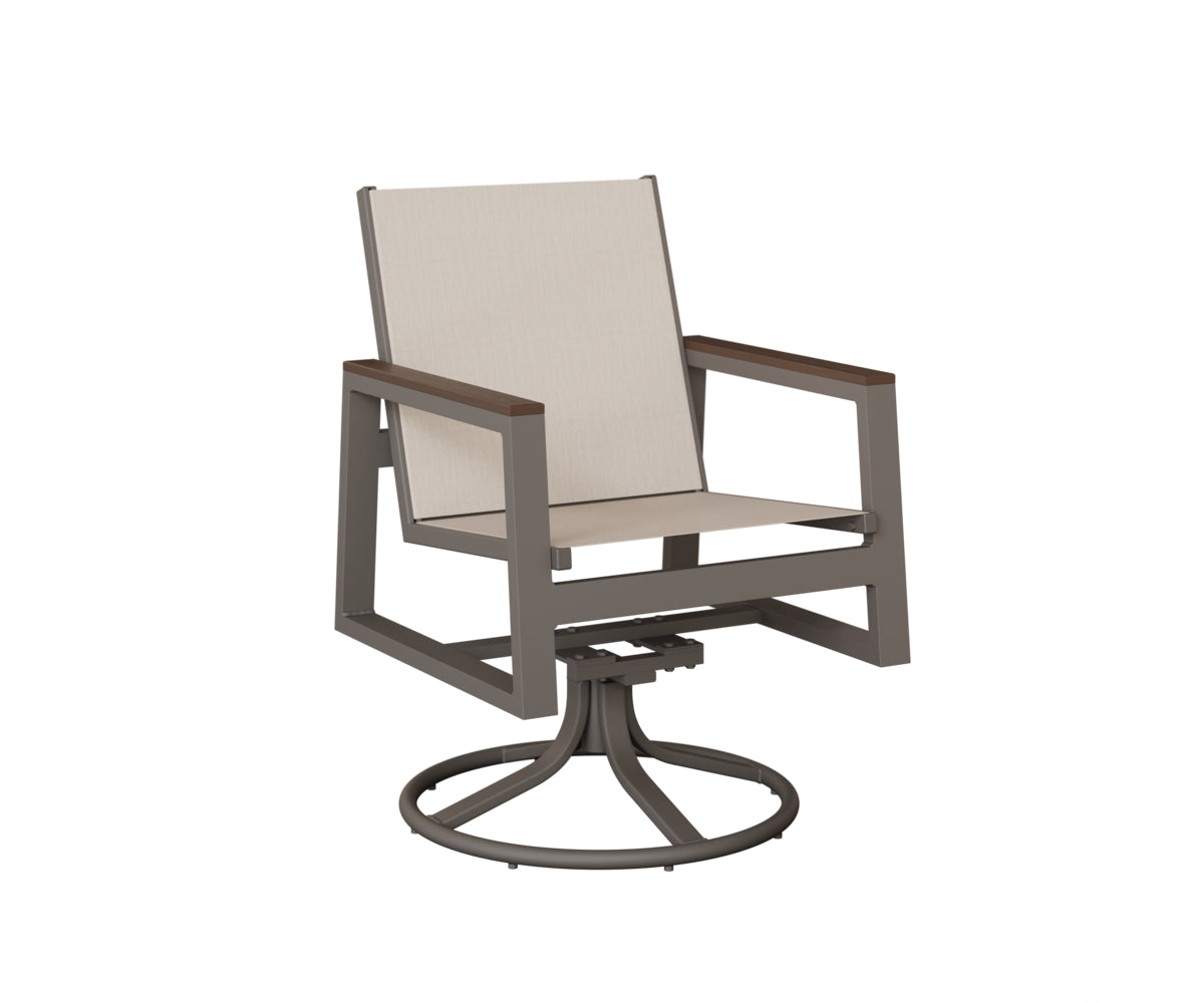 Vida Sling Swivel Rocker Dining Chair