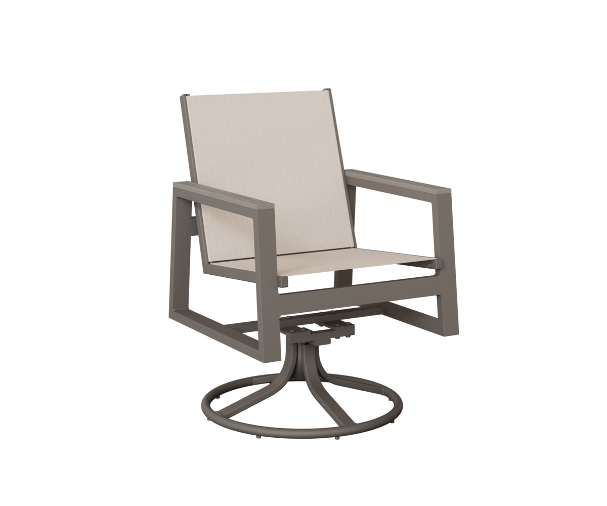 Vida Sling Swivel Rocker Dining Chair