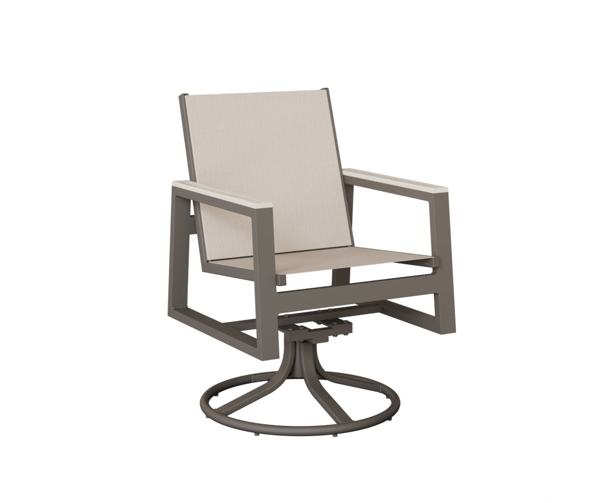 Vida Sling Swivel Rocker Dining Chair