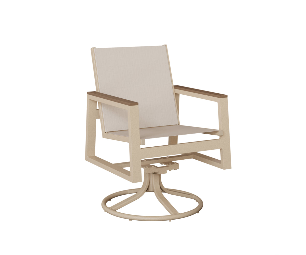 Vida Sling Swivel Rocker Dining Chair
