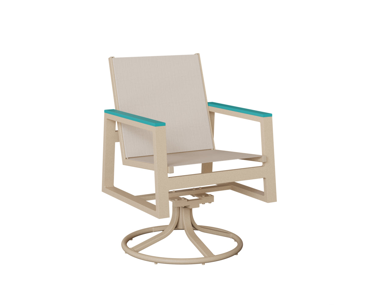 Vida Sling Swivel Rocker Dining Chair