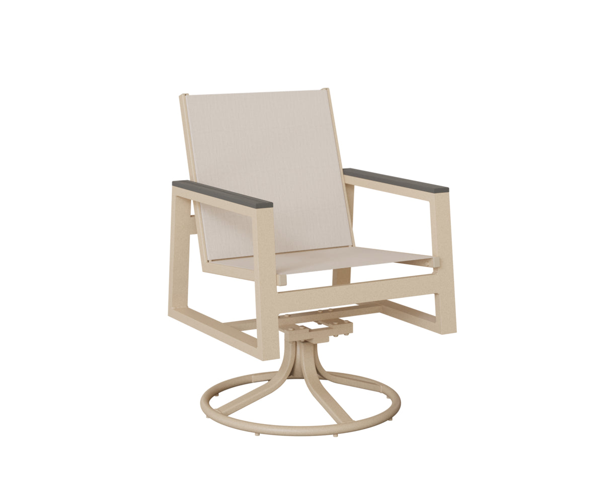 Vida Sling Swivel Rocker Dining Chair