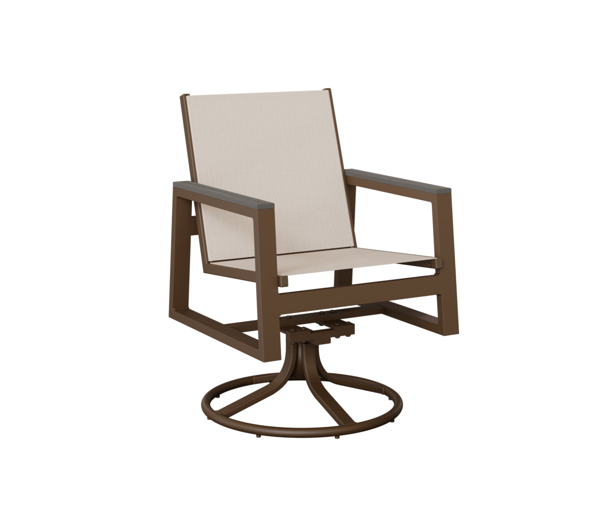 Vida Sling Swivel Rocker Dining Chair
