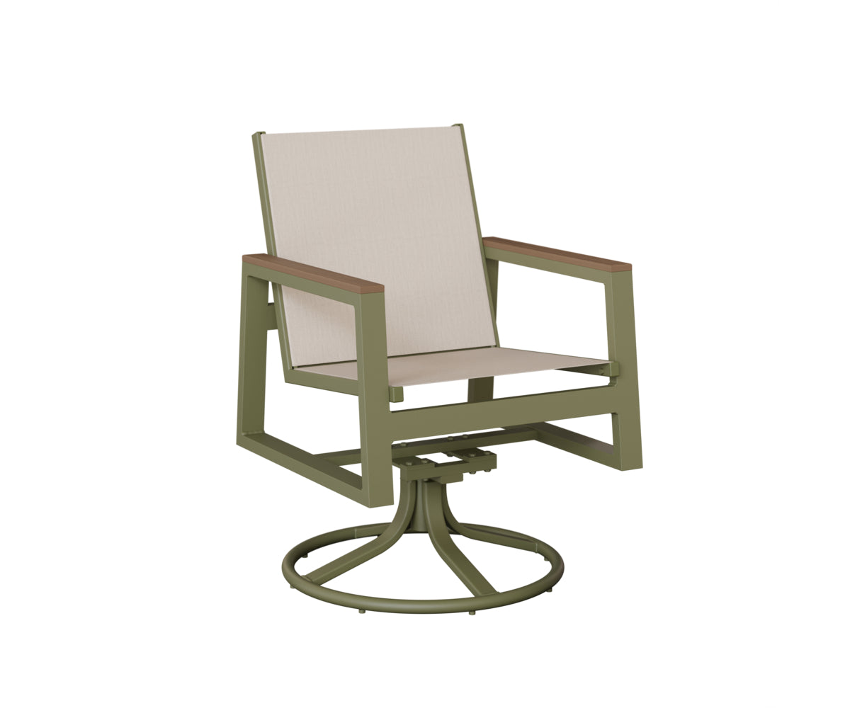 Vida Sling Swivel Rocker Dining Chair