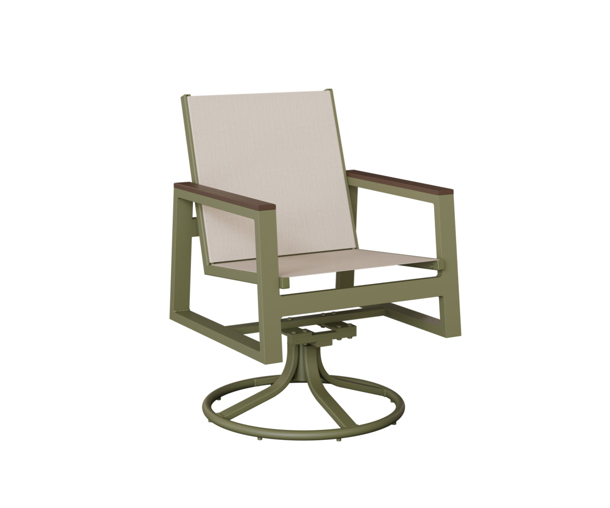 Vida Sling Swivel Rocker Dining Chair