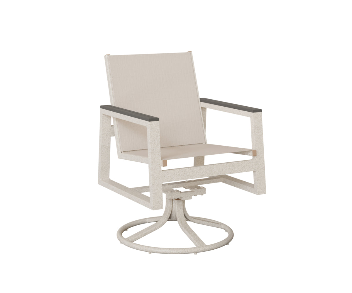 Vida Sling Swivel Rocker Dining Chair