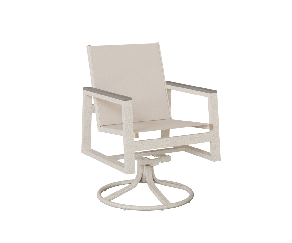 Vida Sling Swivel Rocker Dining Chair