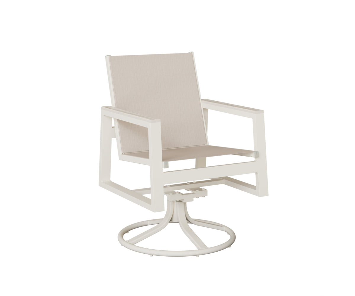 Vida Sling Swivel Rocker Dining Chair