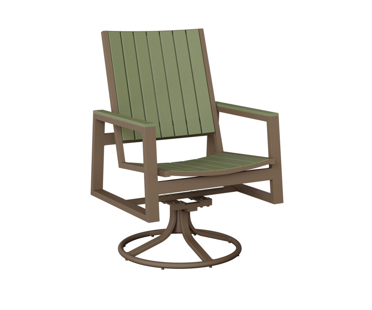 Vida Poly Swivel Rocker Dining Chair Dining Chairs Rockwood Outdoor Furniture Clay Sage 