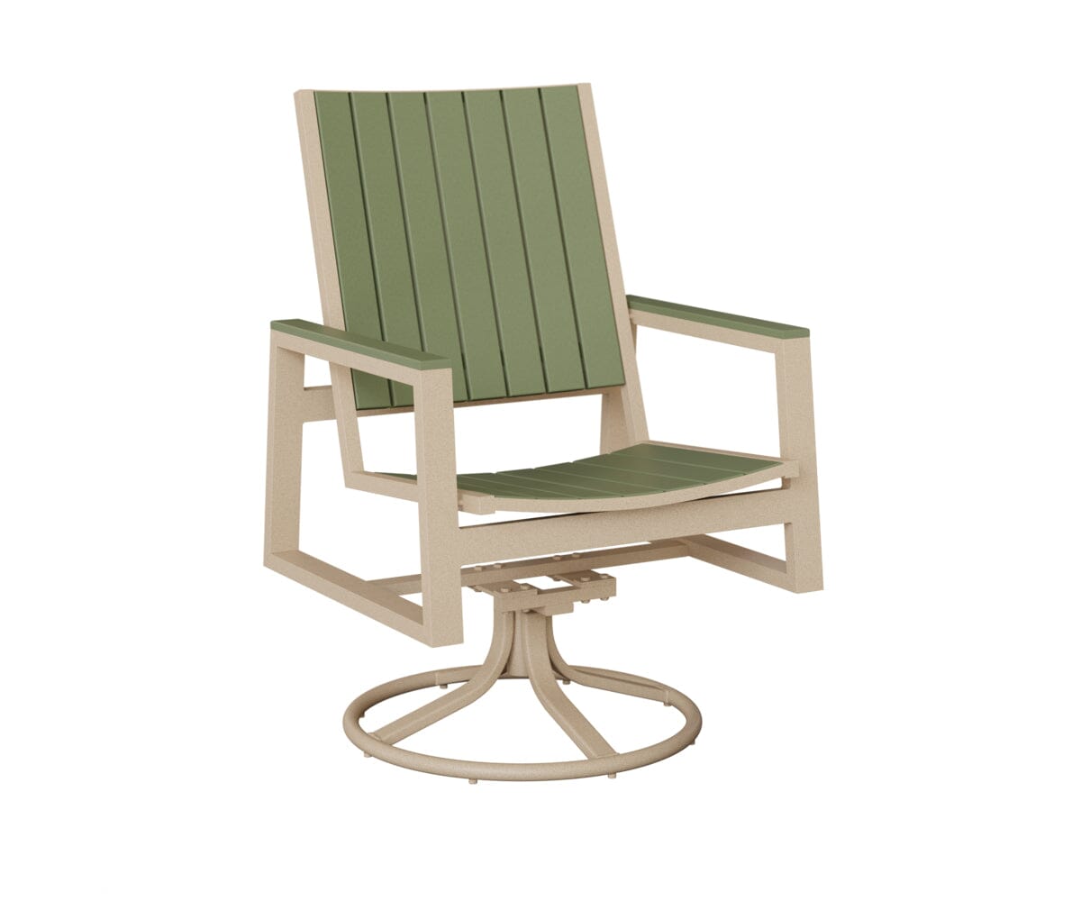 Vida Poly Swivel Rocker Dining Chair Dining Chairs Rockwood Outdoor Furniture Luna Multi Sage 