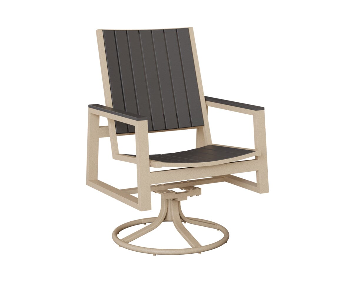 Vida Poly Swivel Rocker Dining Chair Dining Chairs Rockwood Outdoor Furniture 