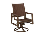 Vida Poly Swivel Rocker Dining Chair Rockwood Outdoor Furniture Chocolate Brown A 