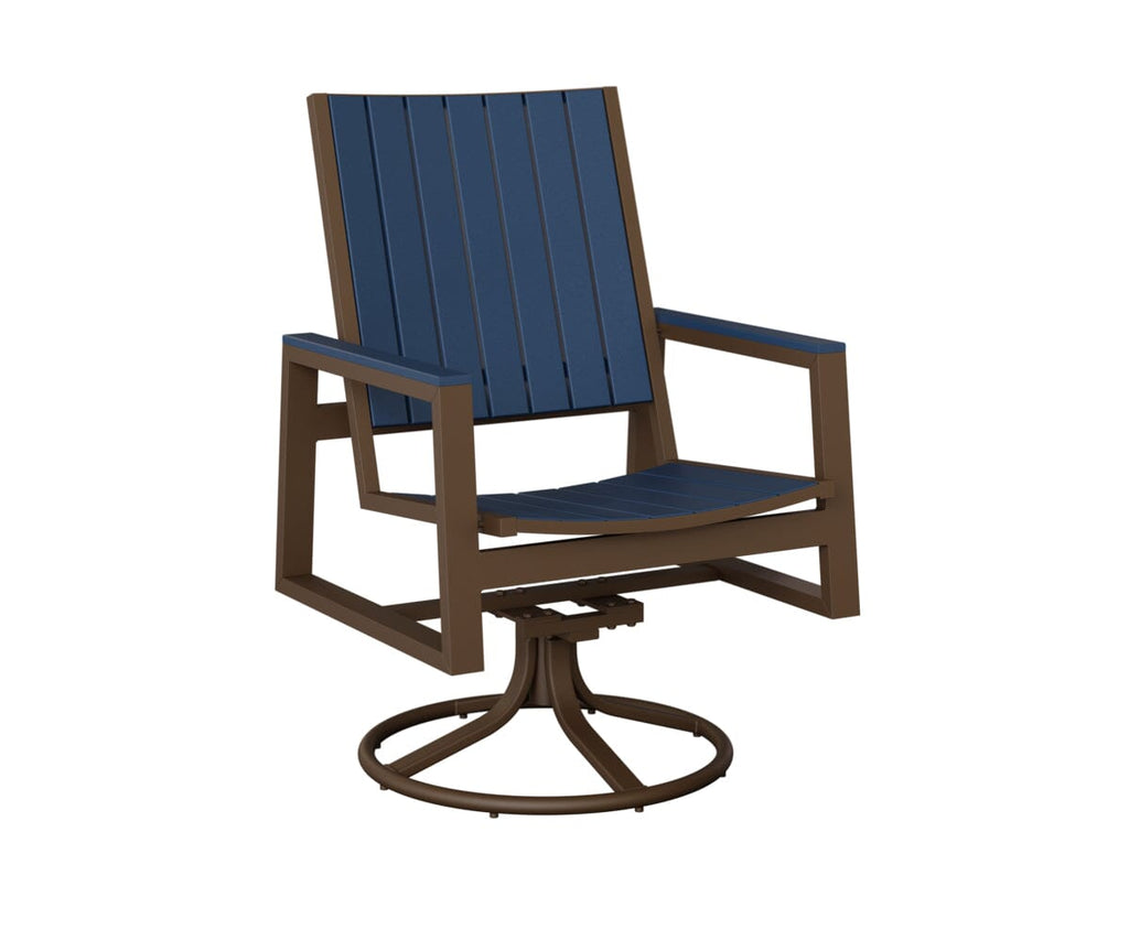 Vida Poly Swivel Rocker Dining Chair Rockwood Outdoor Furniture Navy Blue A 