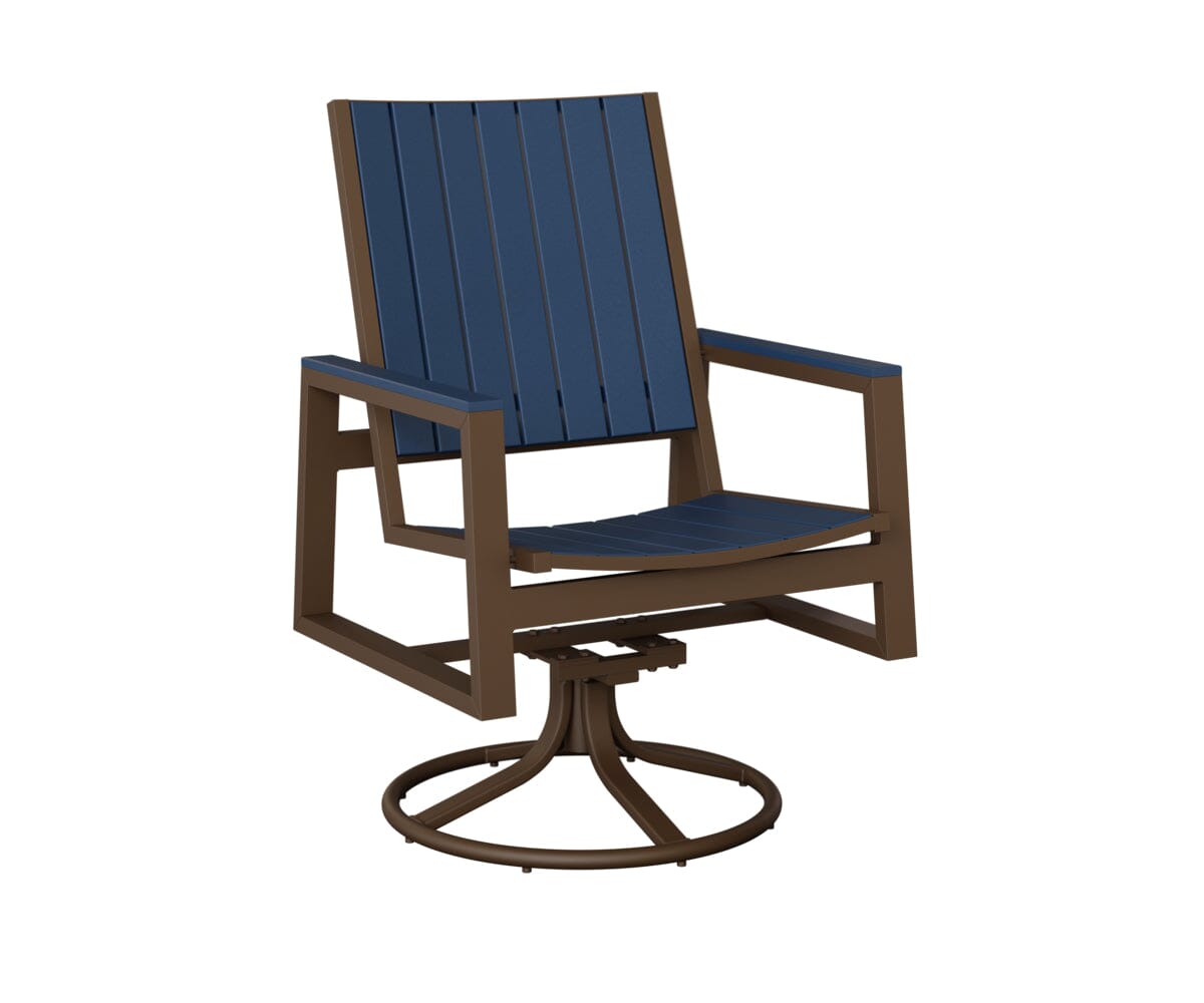 Vida Poly Swivel Rocker Dining Chair Rockwood Outdoor Furniture Navy Blue A 