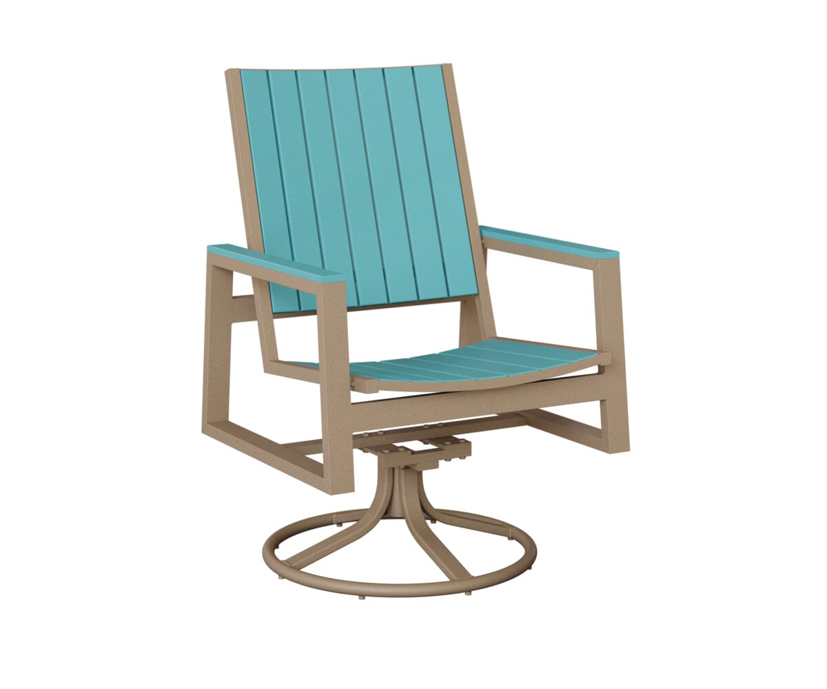 Vida Poly Swivel Rocker Dining Chair Dining Chairs Rockwood Outdoor Furniture 