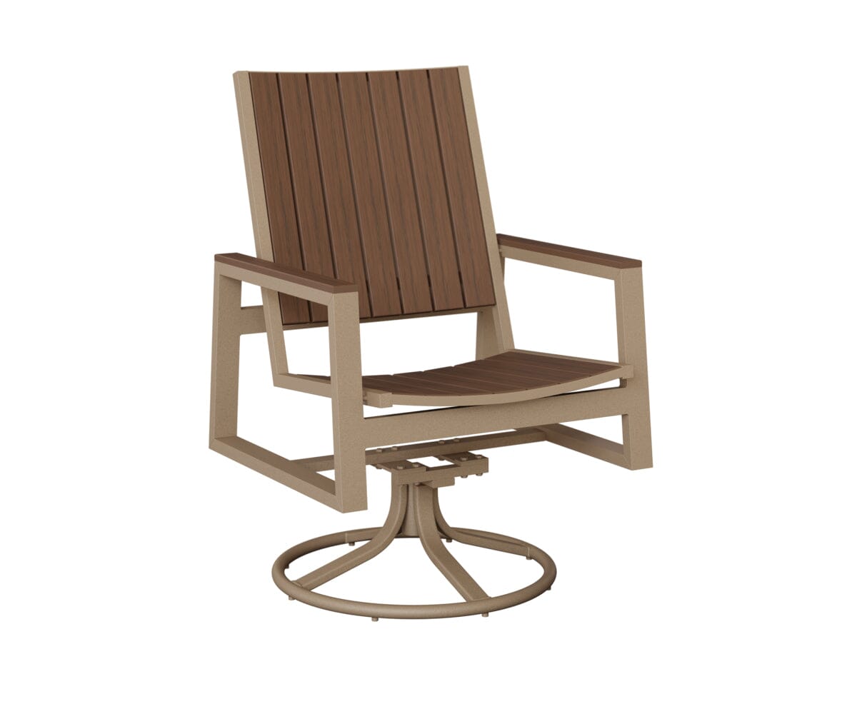 Vida Poly Swivel Rocker Dining Chair Dining Chairs Rockwood Outdoor Furniture 