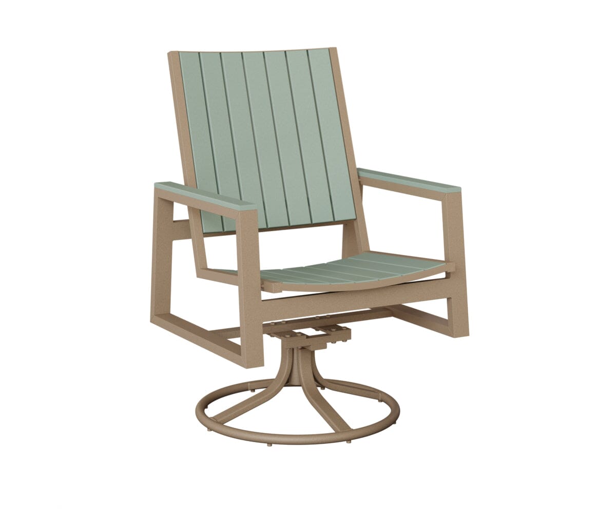 Vida Poly Swivel Rocker Dining Chair Dining Chairs Rockwood Outdoor Furniture 