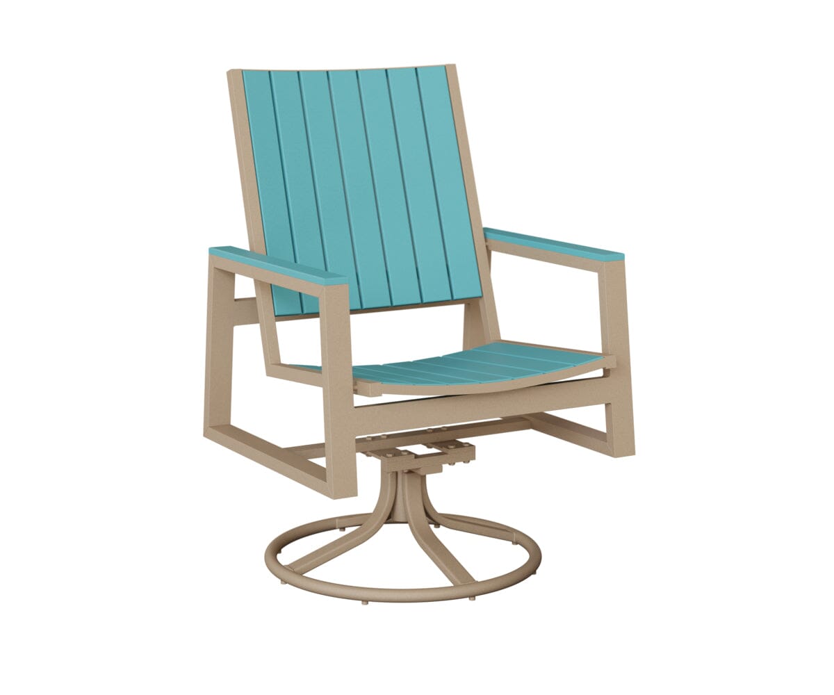 Vida Poly Swivel Rocker Dining Chair Dining Chairs Rockwood Outdoor Furniture 