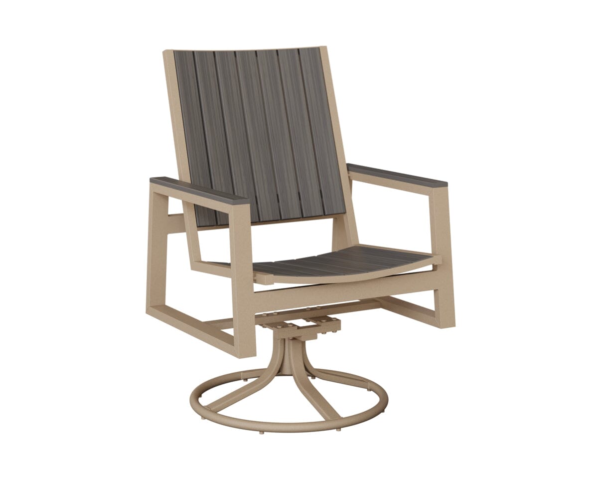 Vida Poly Swivel Rocker Dining Chair Dining Chairs Rockwood Outdoor Furniture 