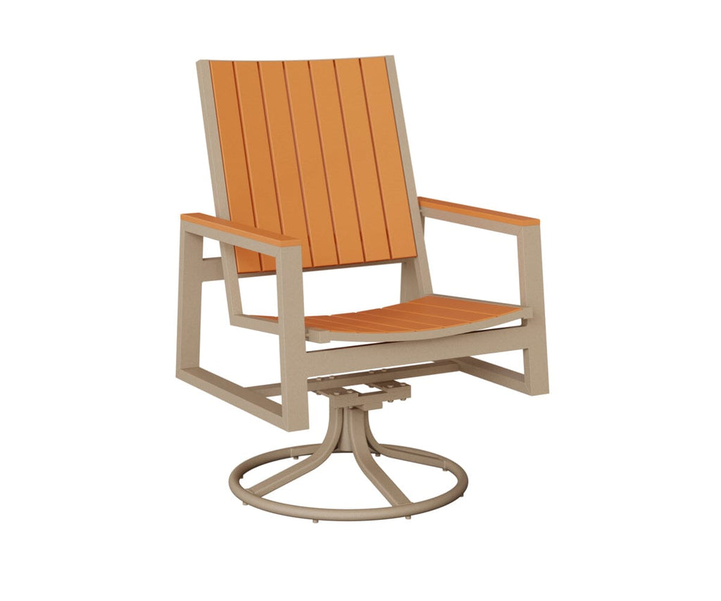 Vida Poly Swivel Rocker Dining Chair Dining Chairs Rockwood Outdoor Furniture 