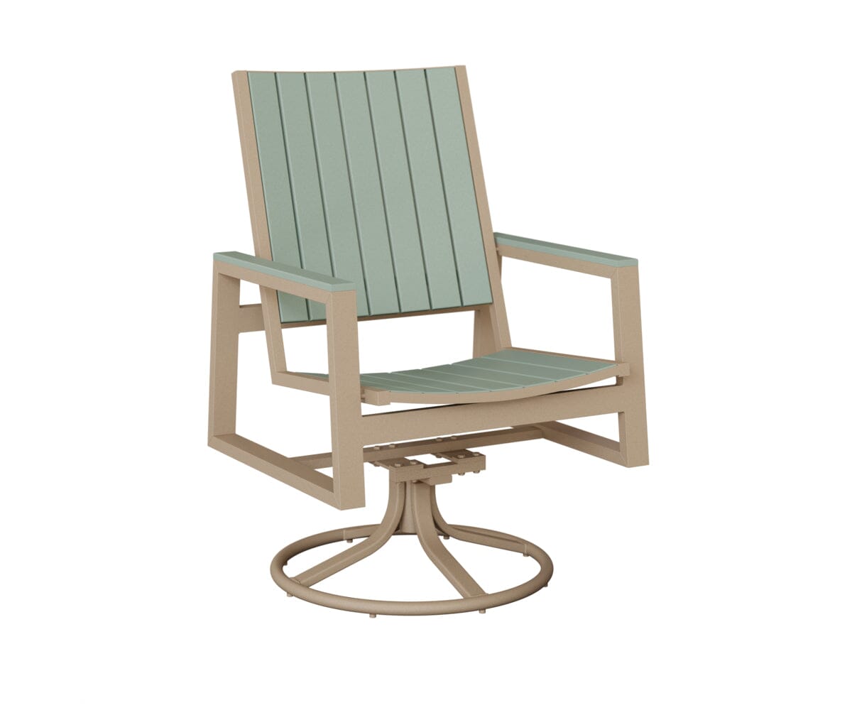 Vida Poly Swivel Rocker Dining Chair Dining Chairs Rockwood Outdoor Furniture 