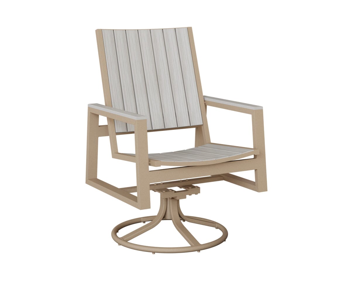Vida Poly Swivel Rocker Dining Chair Dining Chairs Rockwood Outdoor Furniture 