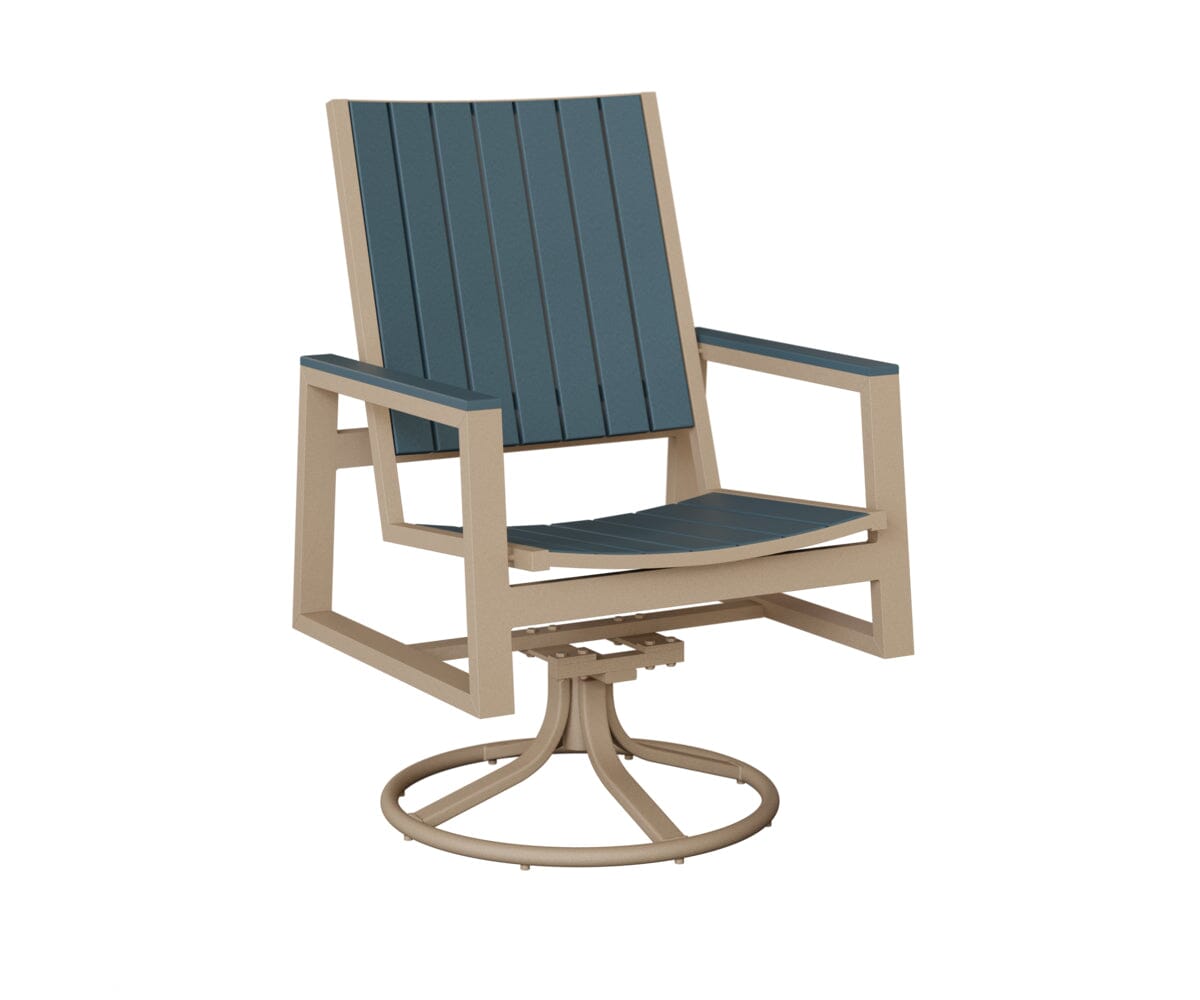 Vida Poly Swivel Rocker Dining Chair Dining Chairs Rockwood Outdoor Furniture 