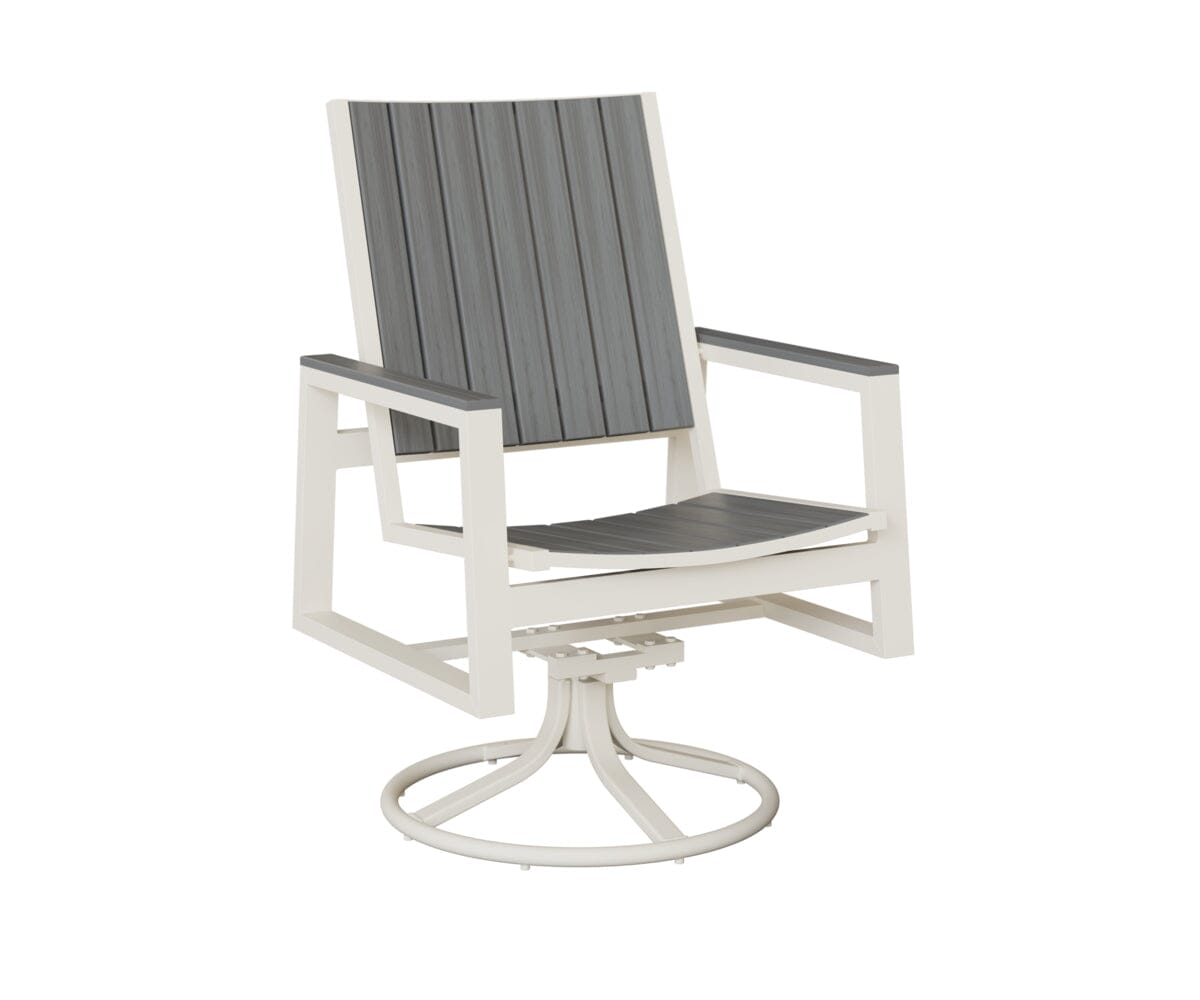 Vida Poly Swivel Rocker Dining Chair Dining Chairs Rockwood Outdoor Furniture White Natural Finish: Driftwood 