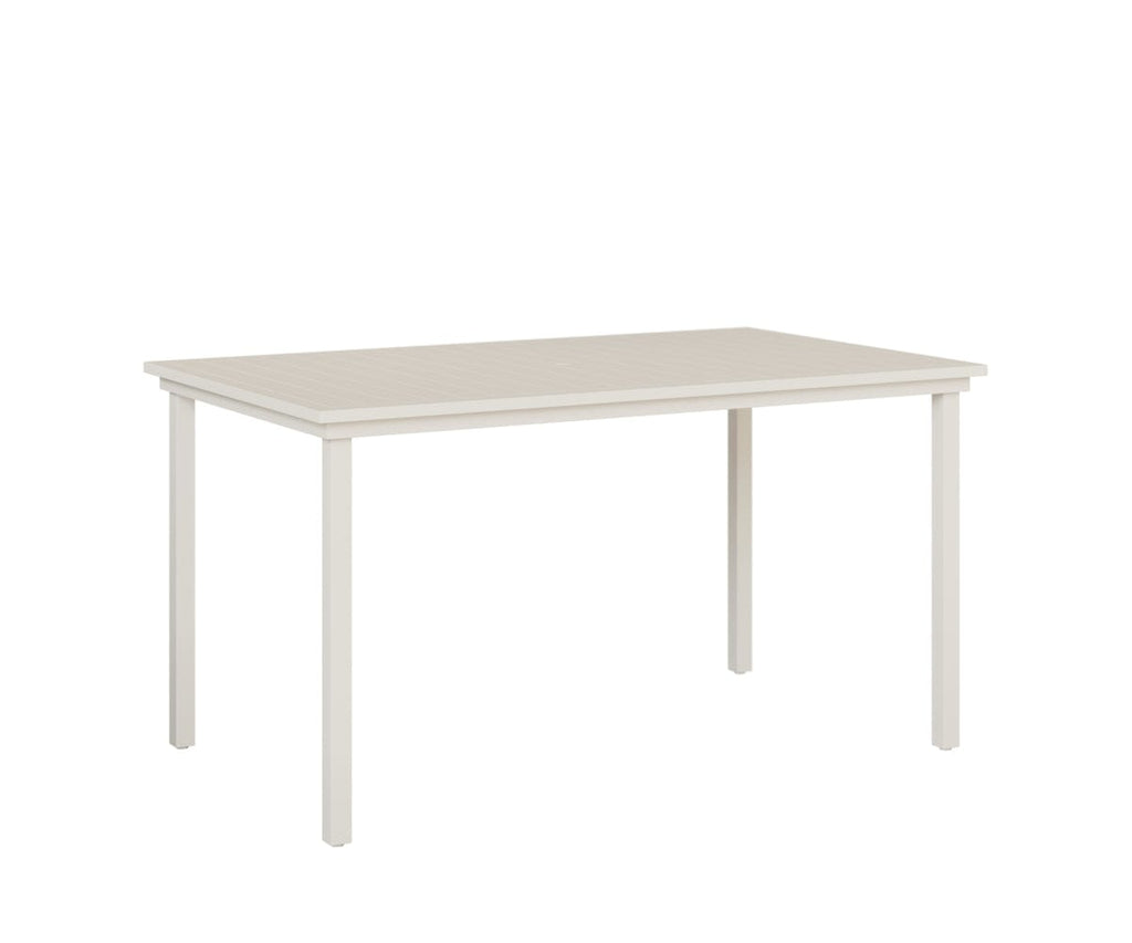Vida 44"x73" Table - Aluminum Top - Bar Rockwood Outdoor Furniture White 