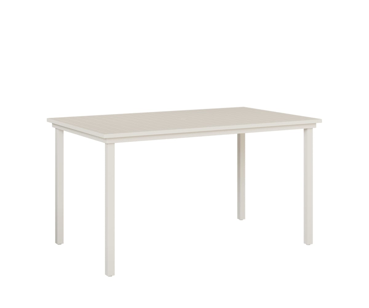 Vida 44"x73" Table - Aluminum Top - Bar Rockwood Outdoor Furniture White 