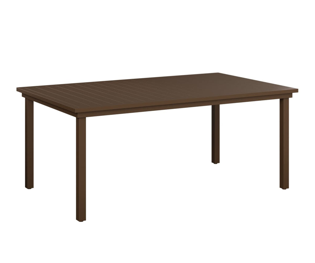 Vida 44"x73" Table - Aluminum Top - Dining Rockwood Outdoor Furniture Mesquite Wood Vein 