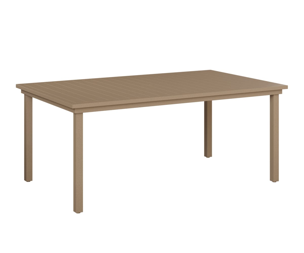 Vida 44"x73" Table - Aluminum Top - Dining Rockwood Outdoor Furniture Oak Wood Vein 