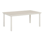 Vida 44"x73" Table - Aluminum Top - Dining Rockwood Outdoor Furniture White 