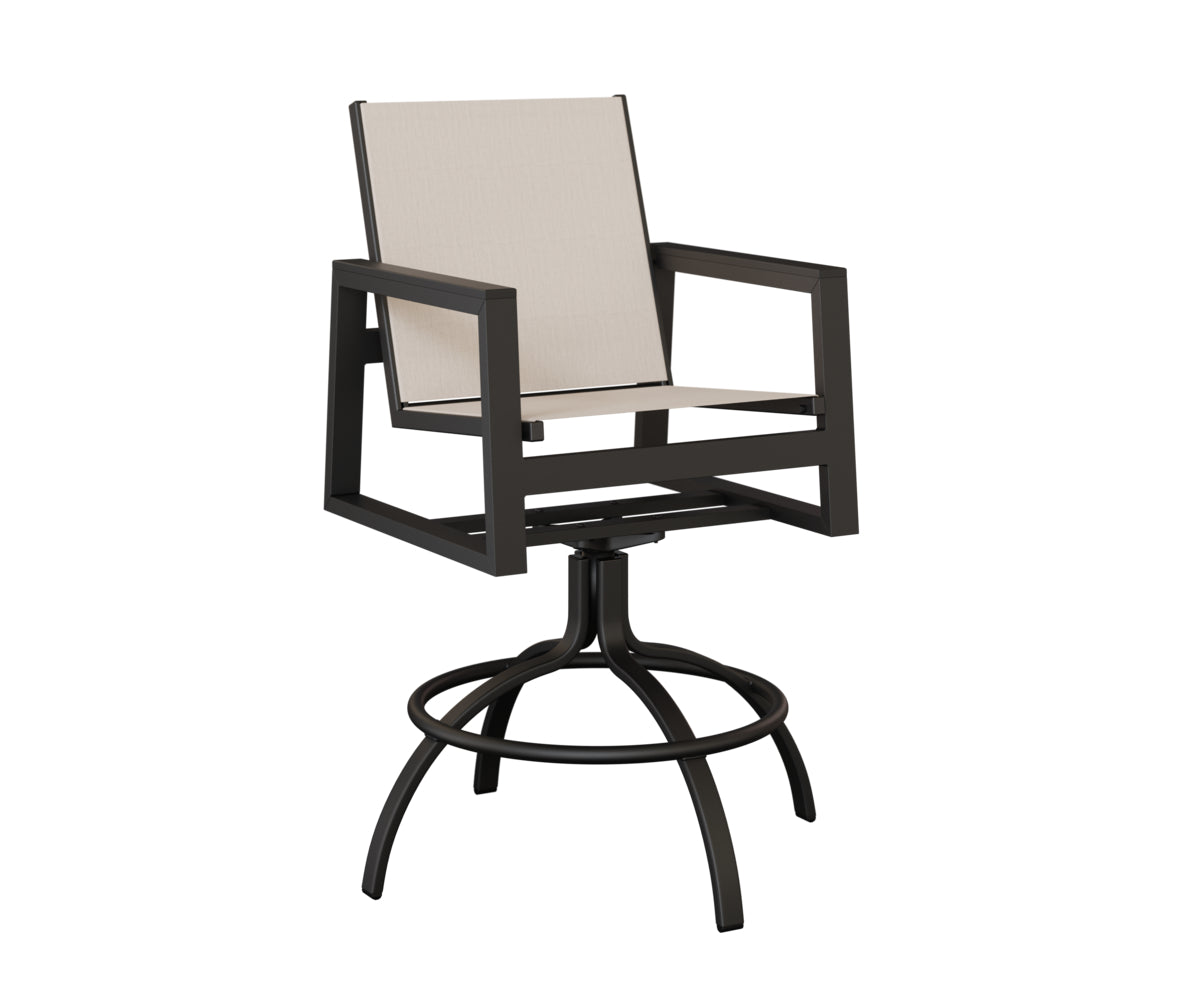 Vida Sling Swivel Bar Chair