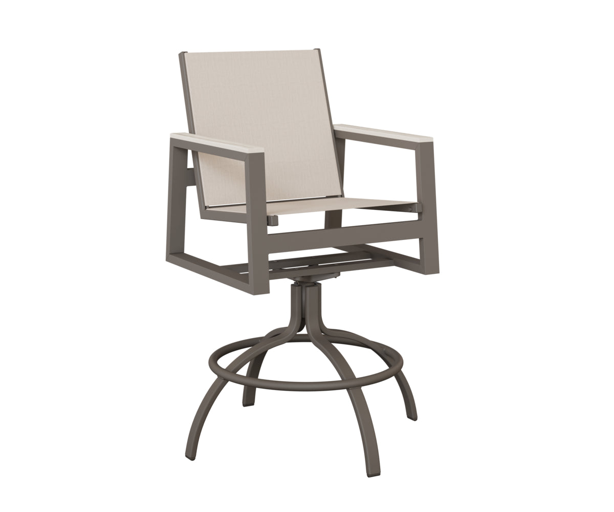 Vida Sling Swivel Bar Chair