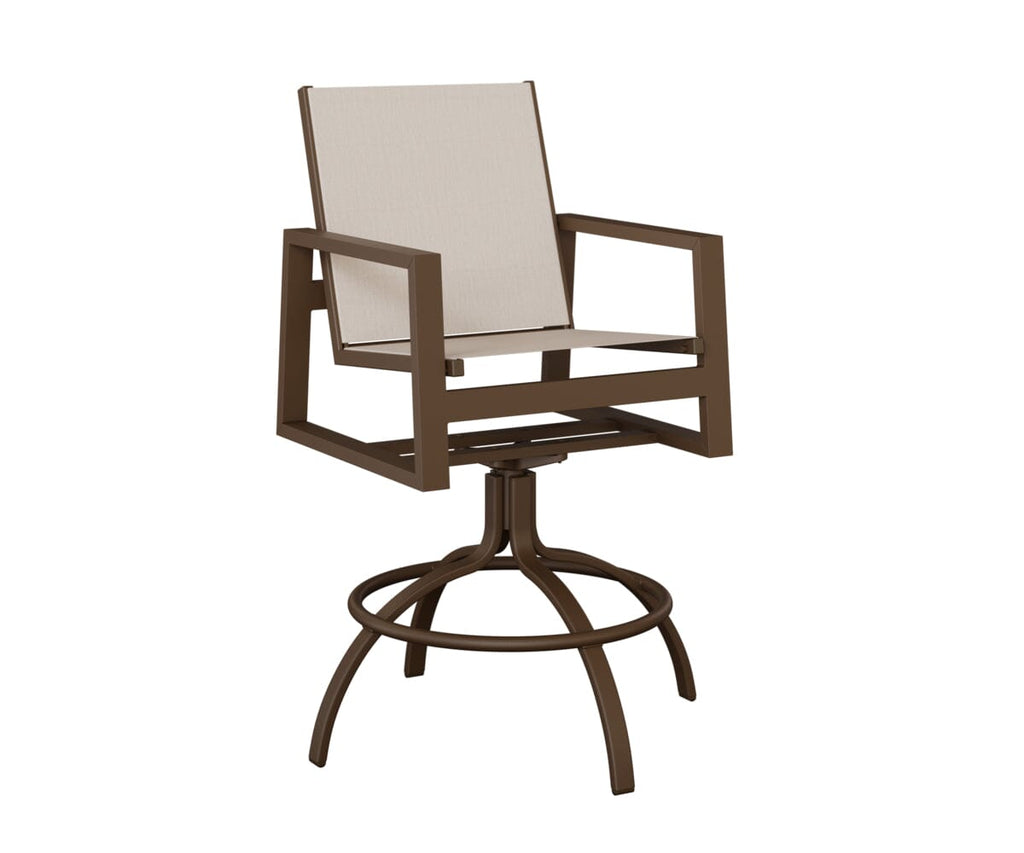 Vida Padded Sling Swivel Bar Chair Rockwood Outdoor Furniture 