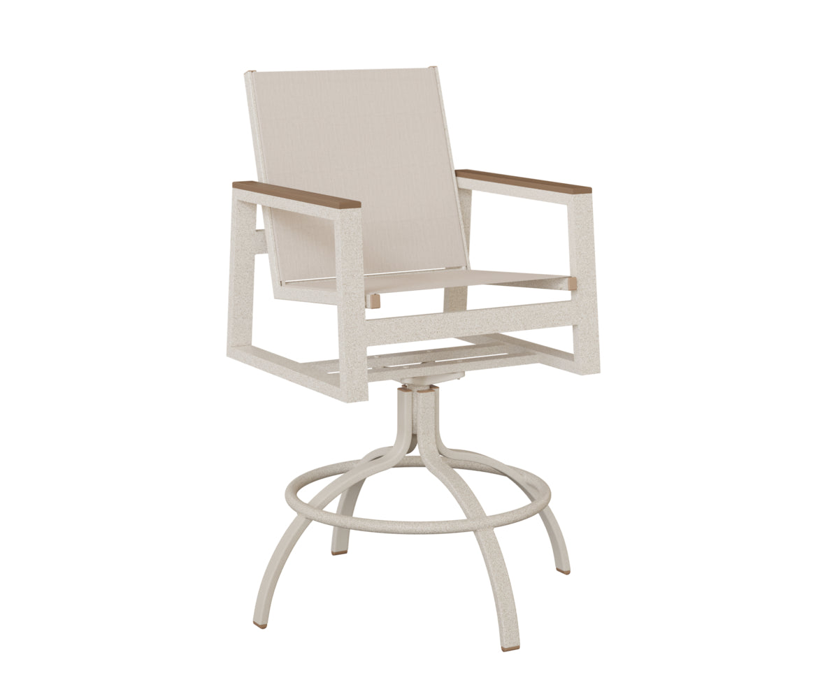 Vida Sling Swivel Bar Chair