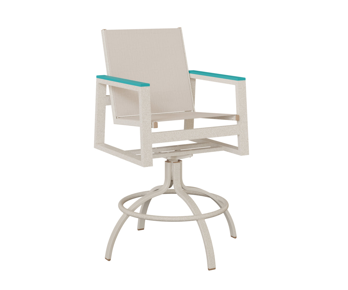 Vida Sling Swivel Bar Chair