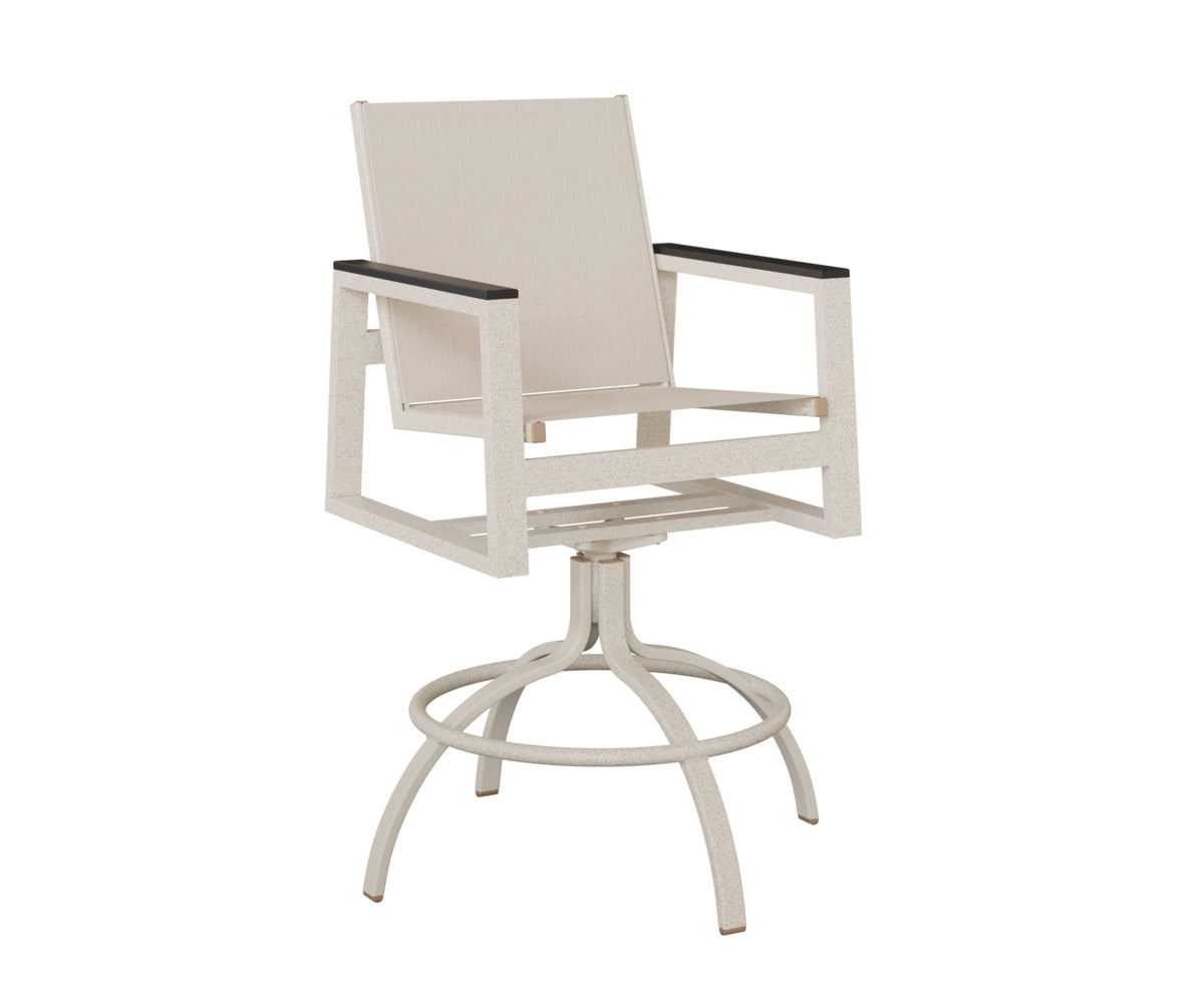 Vida Sling Swivel Bar Chair