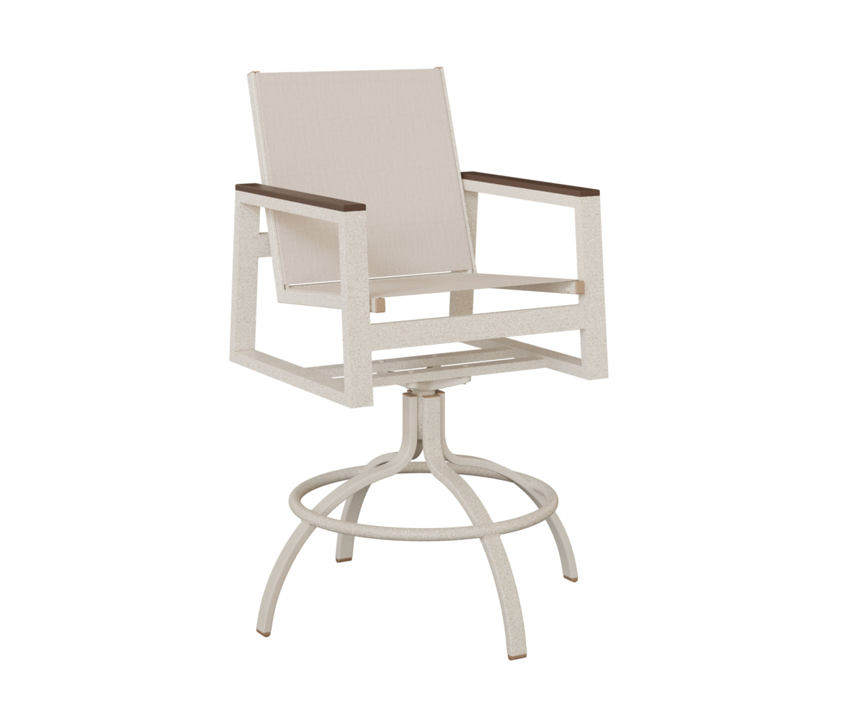 Vida Sling Swivel Bar Chair