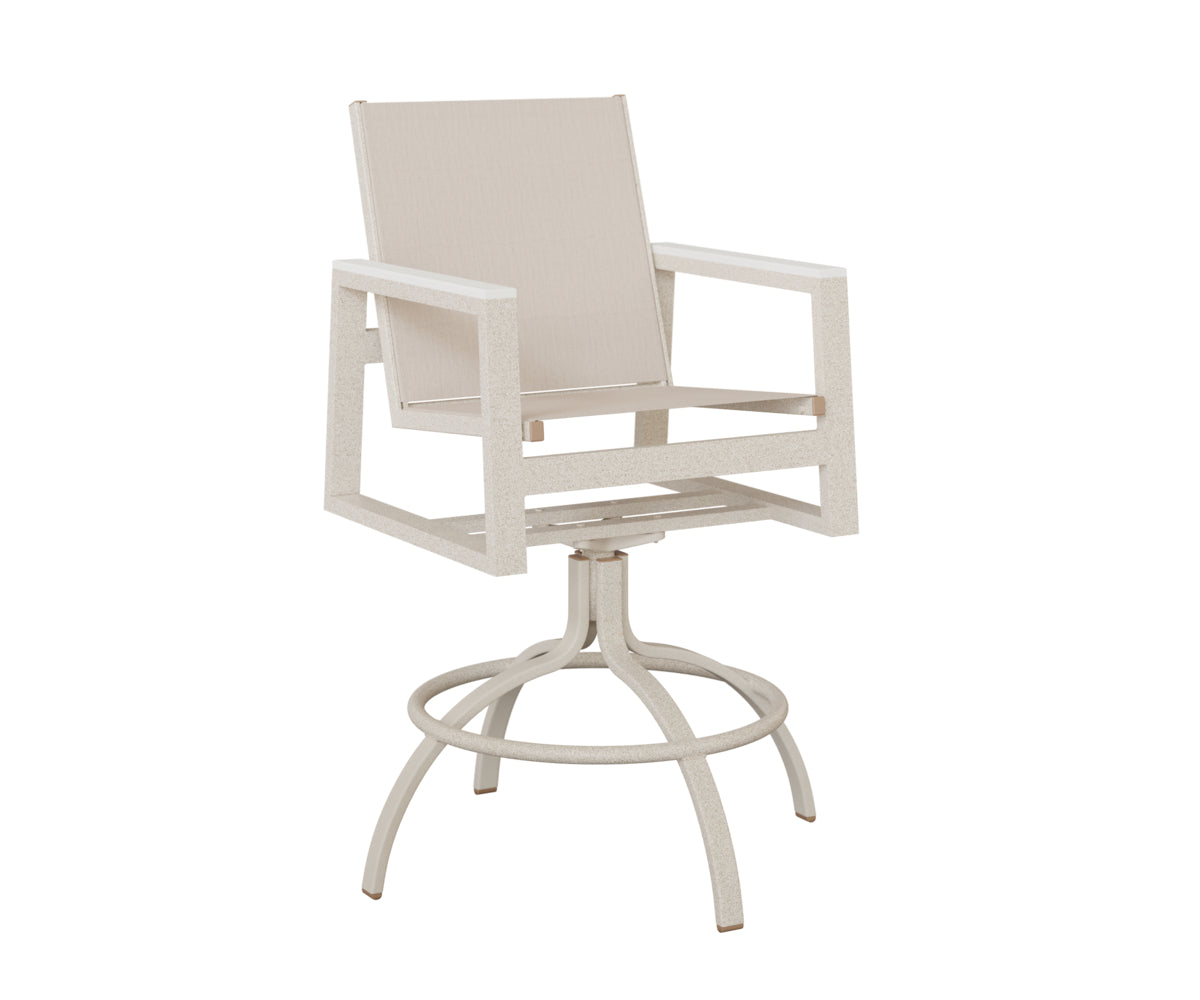 Vida Sling Swivel Bar Chair