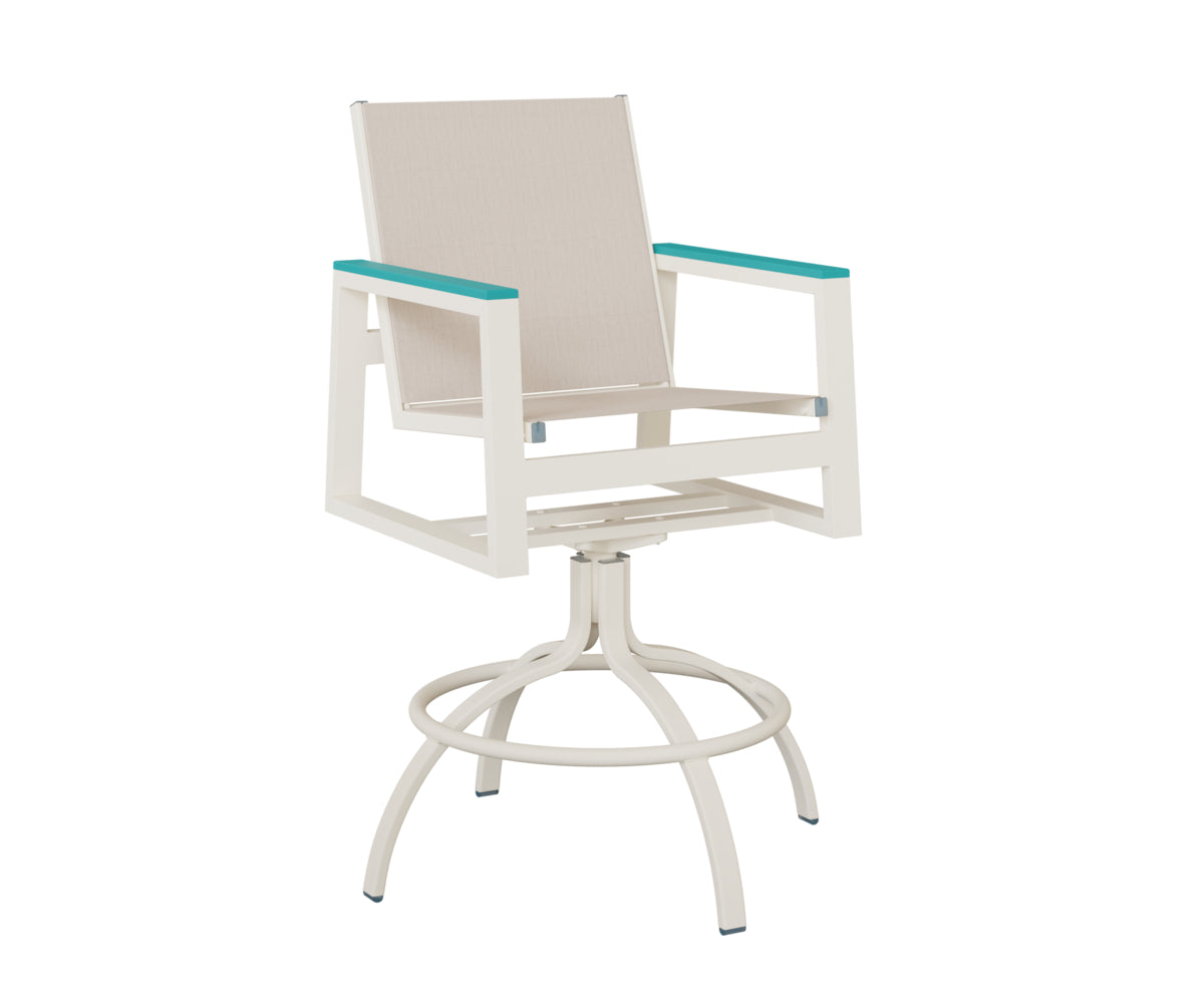 Vida Sling Swivel Bar Chair