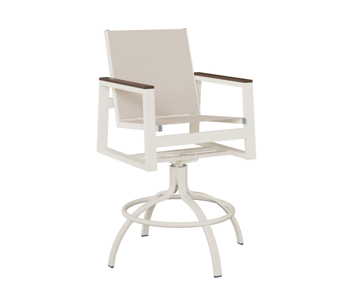 Vida Sling Swivel Bar Chair