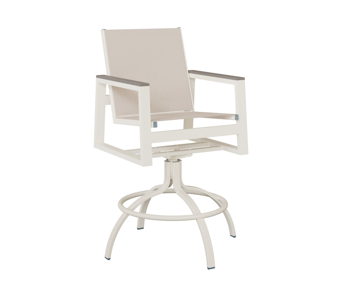 Vida Sling Swivel Bar Chair