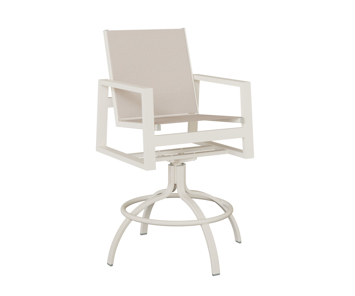 Vida Sling Swivel Bar Chair