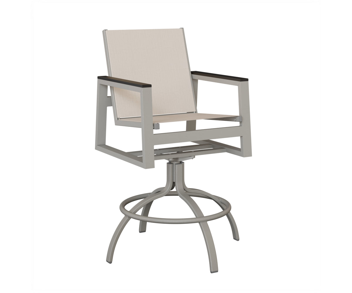 Vida Sling Swivel Bar Chair