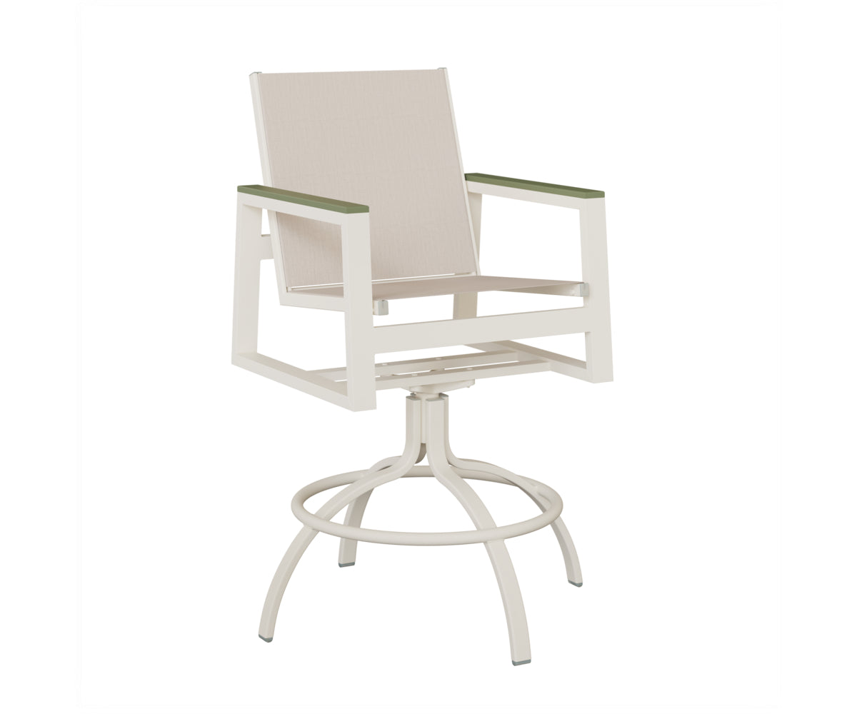 Vida Sling Swivel Bar Chair